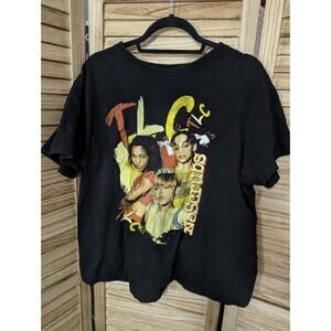 TLC "No Scrubs" Women's Designer T-shirt Medium Black 90's Retro.